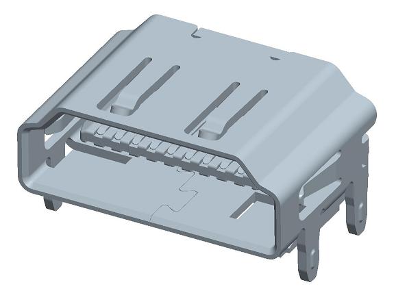 HDMI A TYPE SMT,HDMI插口19P 無耳無柱/19腳HDMI插孔 HDMI-A-5主圖