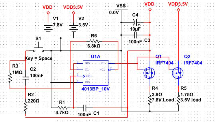 輕觸開關(guān)實(shí)現(xiàn)開關(guān)機(jī)電路圖原理圖