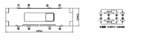 8腳撥動開關接線尺寸圖 8腳撥動開關接線尺寸圖
