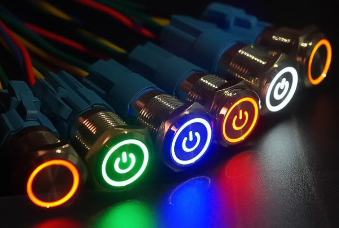 帶燈不銹鋼按鍵開關