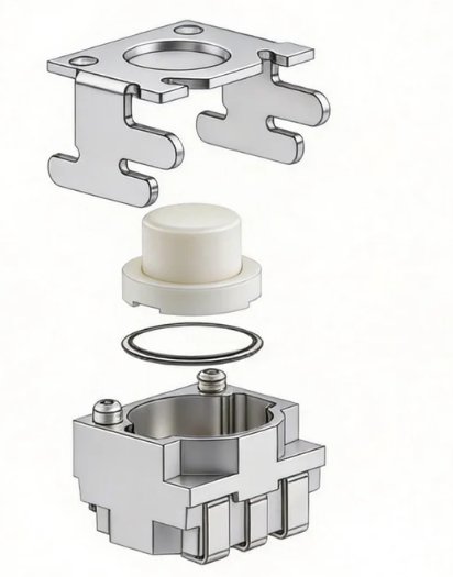 笑臉五腳輕觸開關結構分解圖